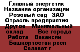 Главный энергетик › Название организации ­ Розовый сад, ЗАО › Отрасль предприятия ­ Другое › Минимальный оклад ­ 1 - Все города Работа » Вакансии   . Башкортостан респ.,Салават г.